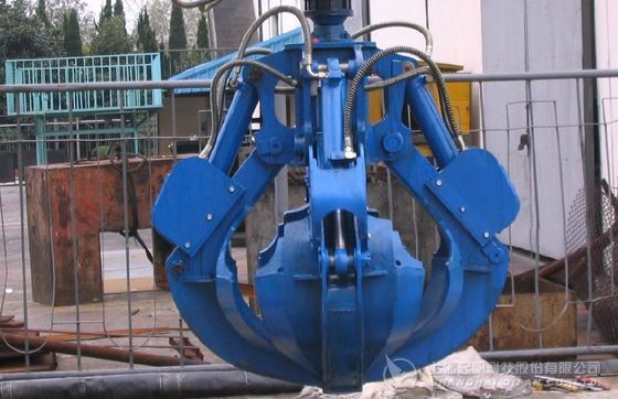 ηλεκτρική υδραυλική πορτοκαλιά αρπαγή φλούδας για τον εσωτερικό χειρισμό απορριμάτων