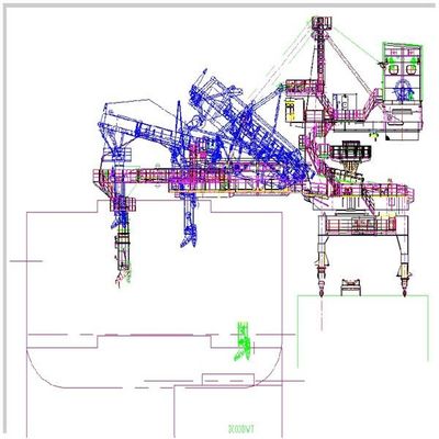 2000 φορτωτής σκαφών τύπων ζωνών ικανότητας Tph για τοποθετημένα σε σάκκο τα φόρτωση αγαθά