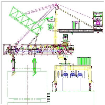 Ικανότητα 3000 βαρέων καθηκόντων φορτωτές σκαφών συνοχής τύπων ζωνών Tph