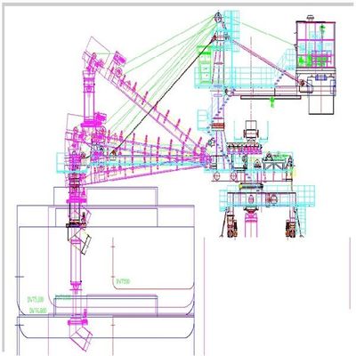 Μαζικός χειρισμός των υλικών 5000 Tph ικανότητας ζωνών τύπων φορτωτών σκαφών