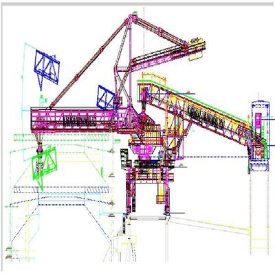 Ικανότητα 600 φορτωτής σκαφών τύπων ζωνών Tph για τα μαζικά υλικά που φορτώνουν στο σκάφος